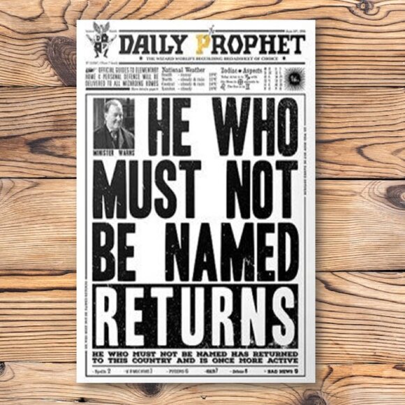 Harry Potter Daily Prophet Newspaper Voldemort Refrigerator Locker Fridge Magnet - Picture 1 of 2